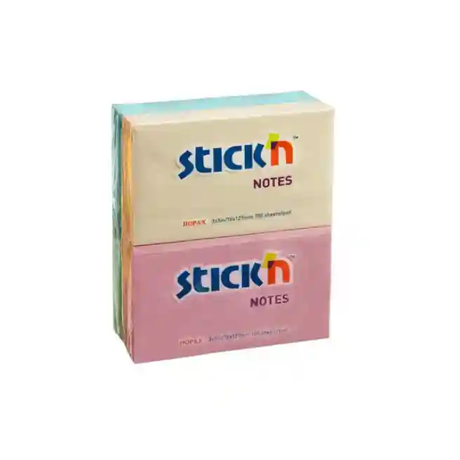 Блок для заметок STICK`N  76x127/100л пастель ассорти, 12 шт.