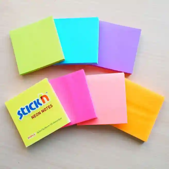 Блок для заметок 76x51/100л STICK`N, неон ассорти БЛОК-12 шт