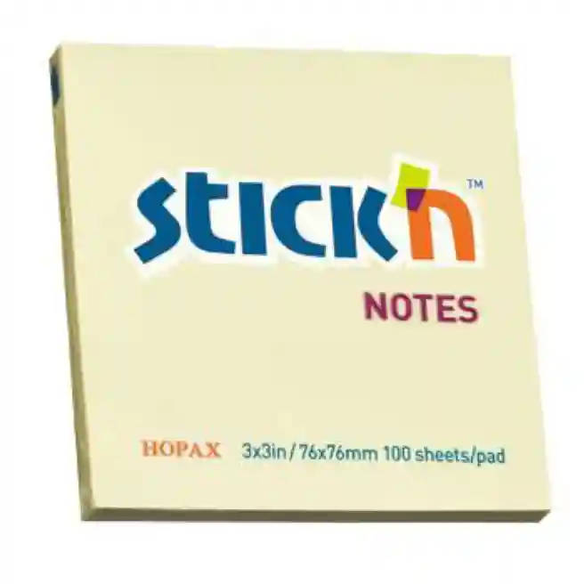 Bloc de hârtie pentru notițe STICKn, 76x76, galben, 100 file