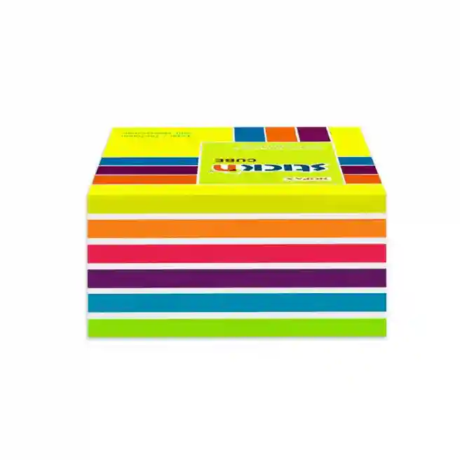 Блок для заметок STICK`N, 76x76мм, 400 листов, пастель + неон, ассорти, 21539
