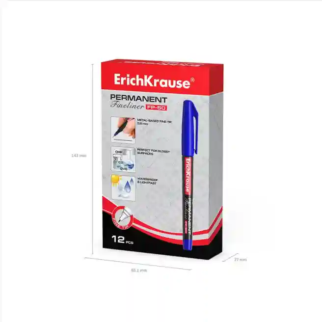 Marker Fineliner FP-50 pentru CD/DVD, albastru, (per bucată)