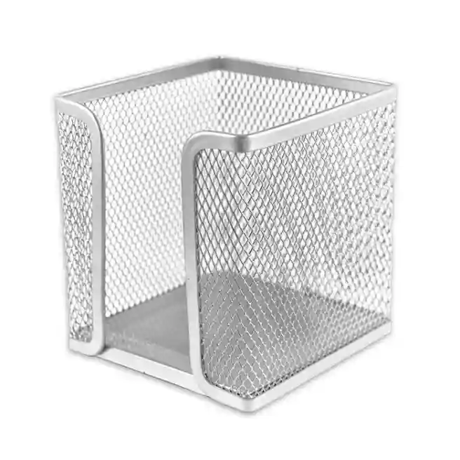Boxa din metal pentru hârtie, înalțime 6 cm argintiu