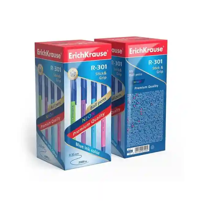 Pix roller Erich Krause Neon R-301, albastru 0,7mm