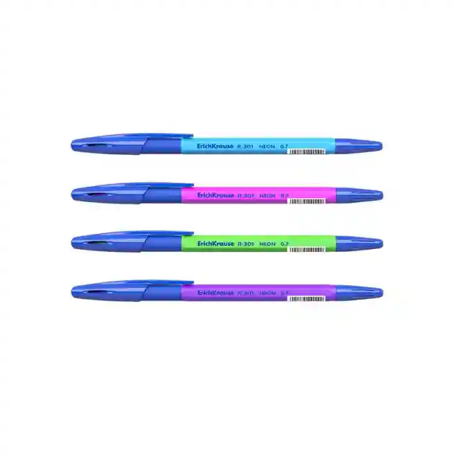 Pix roller Erich Krause Neon R-301, albastru 0,7mm
