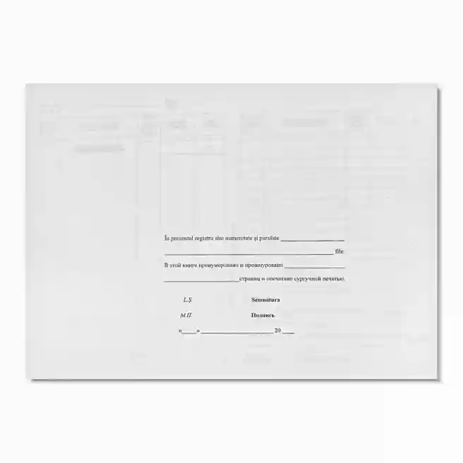 Registru de casă CO-04 A4, hârtie ofset, 50 file