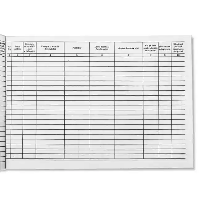 Registru de evidenta a delegatiilor, hirtie de ofset, 50 file