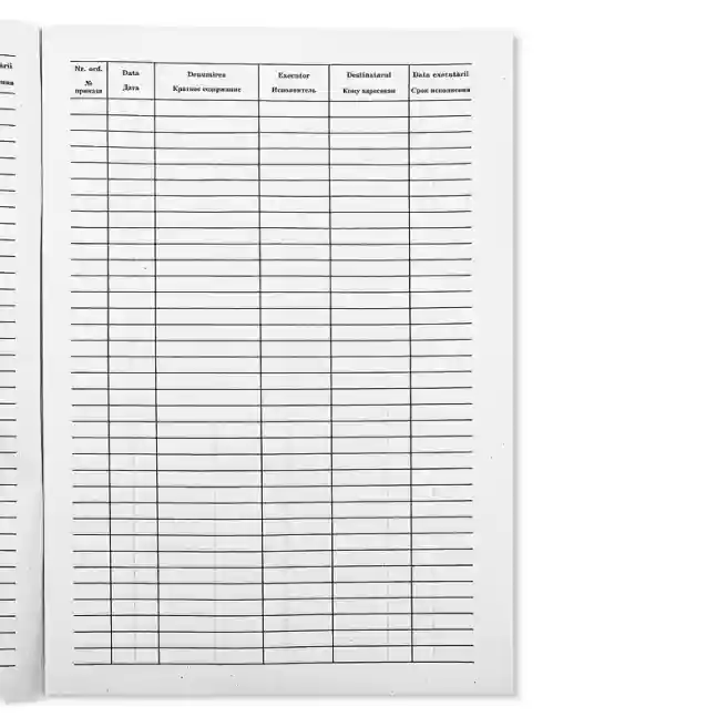 Registrul evidenței ordinelor, 50 foi, offset