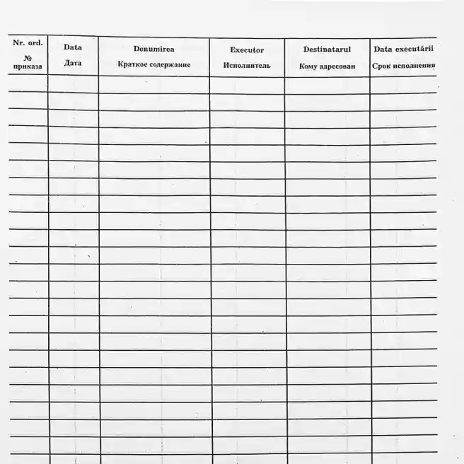 Registrul evidenței ordinelor, 50 foi, offset