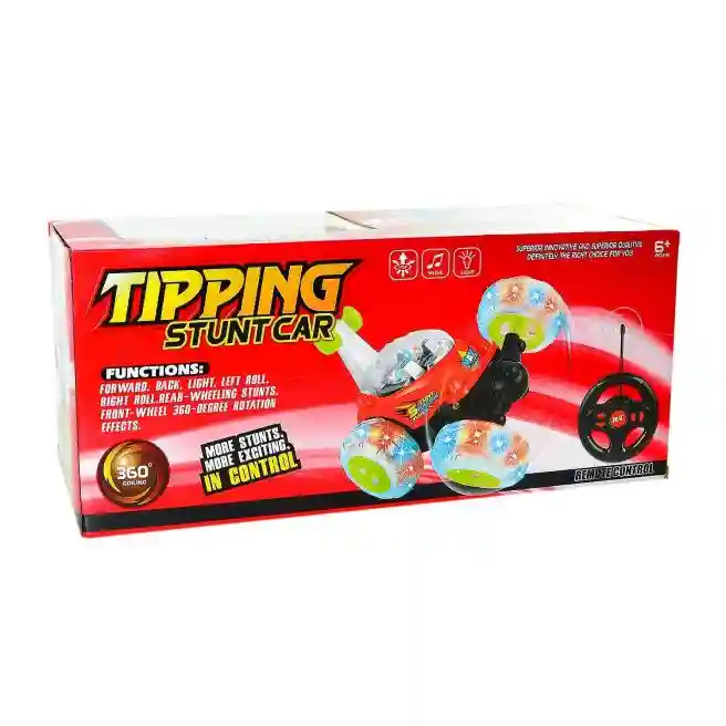 Машина-перевертыш на п/у "TippingStuntCar" (жел), код 93308
