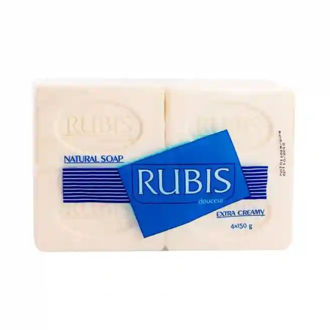 Săpun de uz gospodăresc, 4 bucăți x 150 g, RUBIS, alb