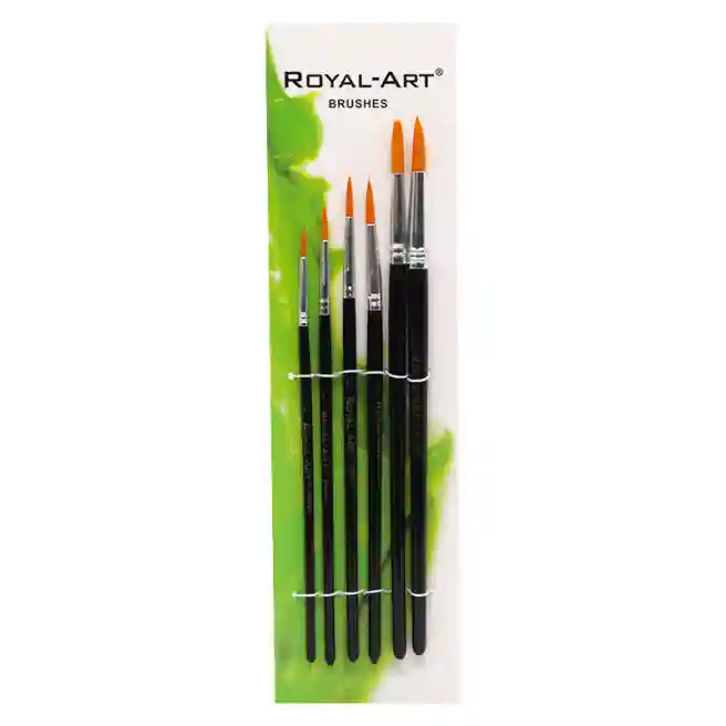 Набор из 6 кисточек Royal-Art, круглые
