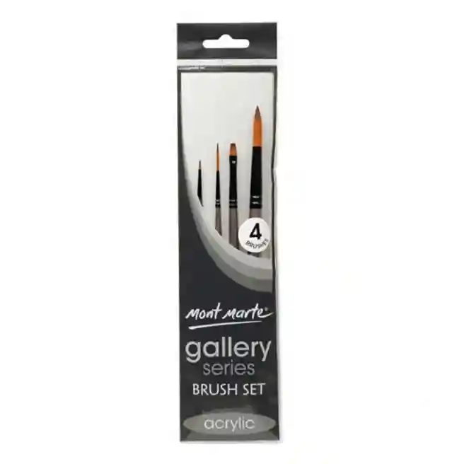 Set de periuțe Gallery acril (4 bucăți)