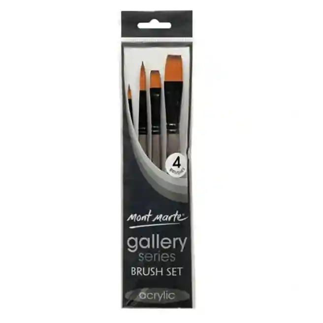 Набор кисточек Gallery акрил, MIX, 4 штуки