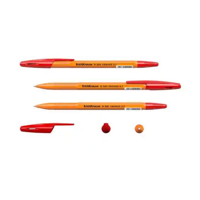 Ручка шариковая Erich Krause Orange R-301, красный 0,7mm
