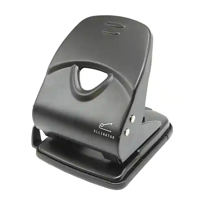 Perforator metalic aligator 40 foi, negru