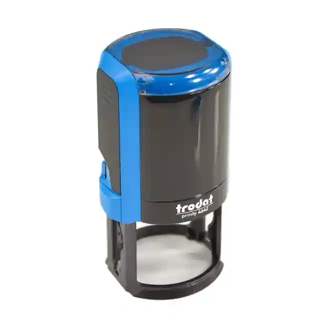 Suport pentru ștampilă rotundă, Trodat R40 mm, albastru