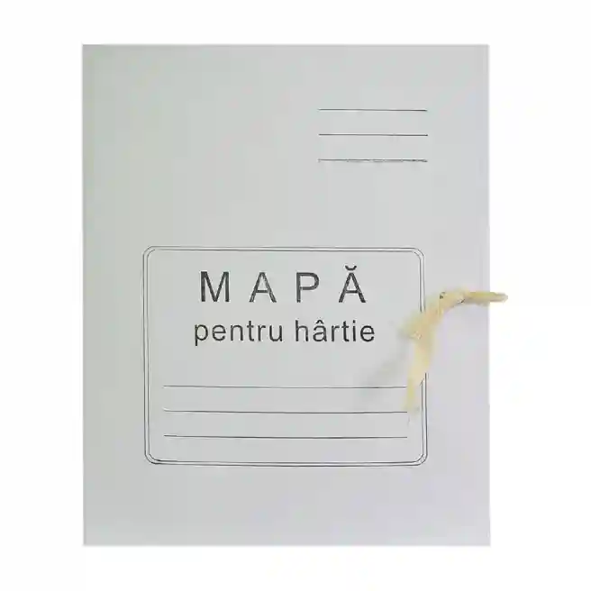Mapă din carton dens cu șireturi, 360 gr/m2