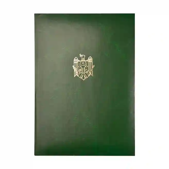 Mapa la semnare cu stema, verde
