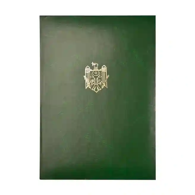 Mapa la semnare cu stema, verde