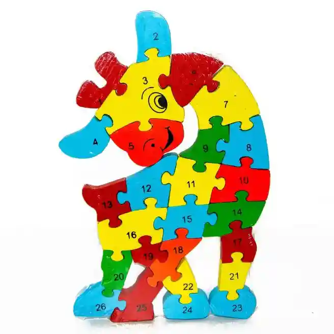 Puzzle din lemn  "Girafa", cod 02202