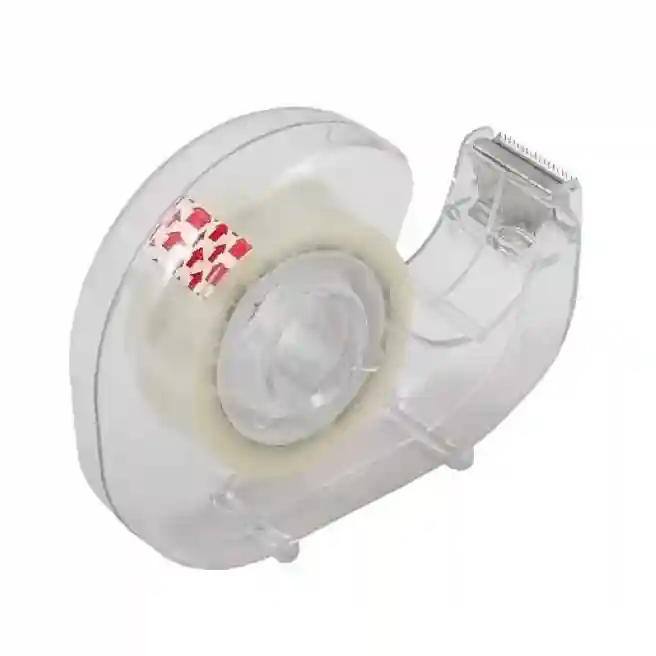 Bandă adezivă 18 mm x 20 m BUROMAX, transparent în dispencer