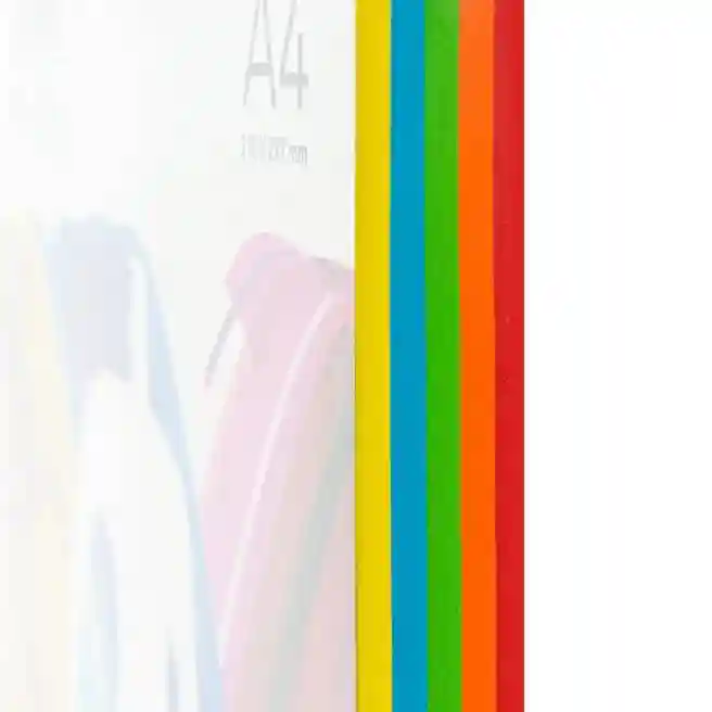 Hârtie colorată A4 Paperline RAINBOW, 80 gr., intensiv, 5 cul. x 50 file