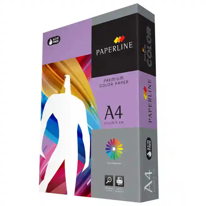 Бумага цветная A4 Paperline TARO, 80 гр., интенсив, фиолетовая