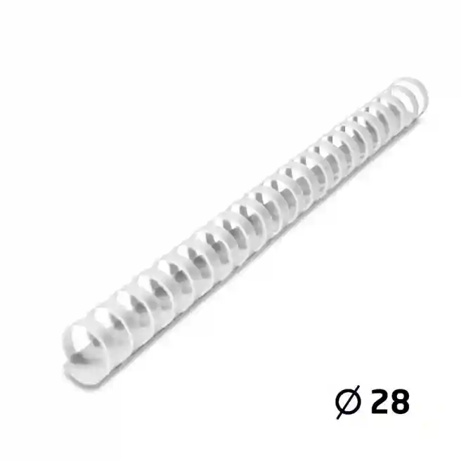 Arc din plastic OfficeLine d=28mm, alb/50 buc.