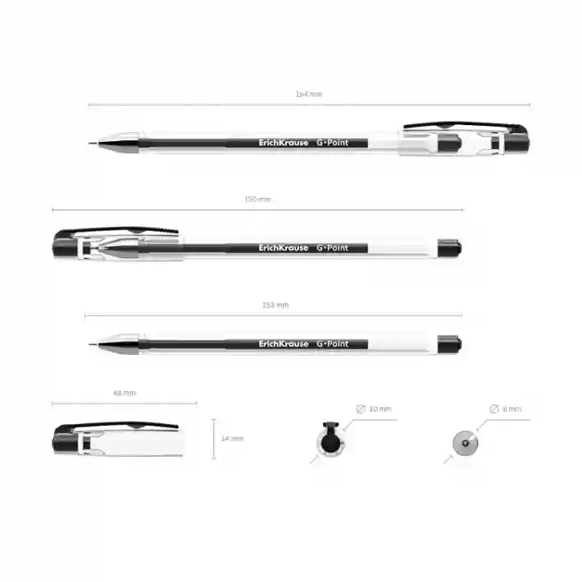 Ручка гелевая Erich Krause  G-POINT черный 0,38 mm