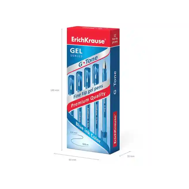 Ручка гелевая Erich Krause G-TONE синий 0,5 mm