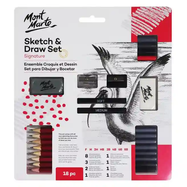 Set pentru schițe și desen Sketch & Draw 18 buc.