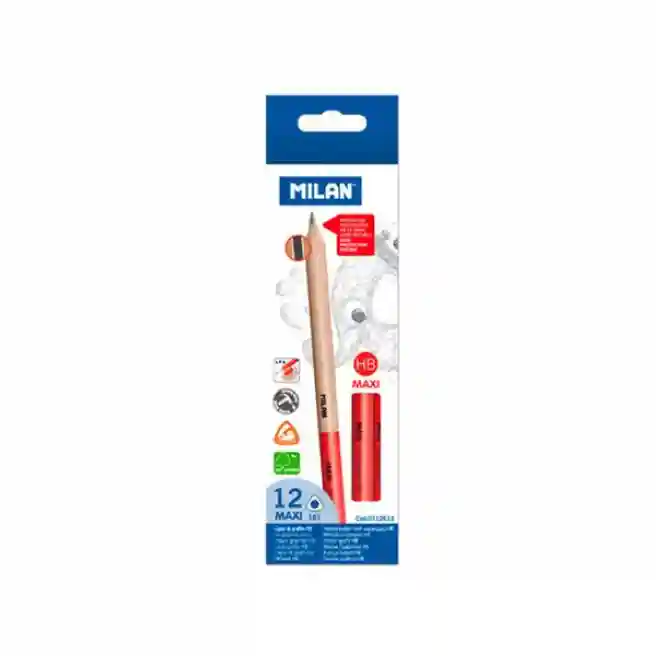 Creion MILAN Maxi, p/u desen, triunghiular HB, articol 712612