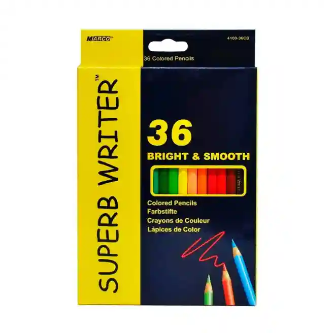 Creioane MARCO SuperbWriter, 36 culori, 4100-36CB