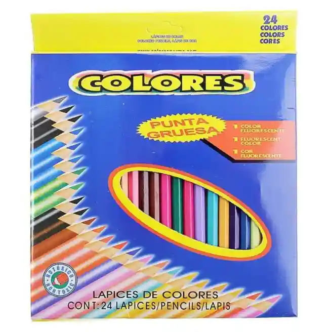 Creioane colorate "Colores", 24 culori