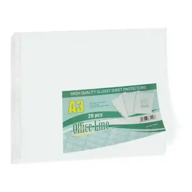 Folii de protecție OfficeLine, A3/50mkm, 20 buc./set, orizontale