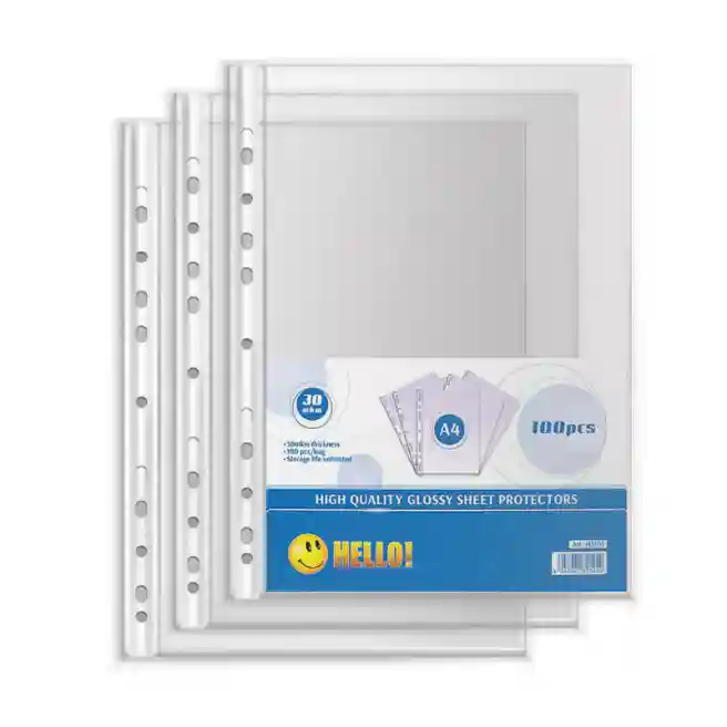Folii de protectie HELLO Glossy, A4/30 mkm, 100 buc.