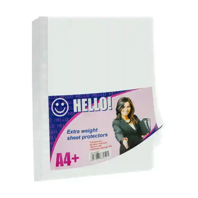 Folii de protectie HELLO!, A4/40 mkm, 100 buc/cutie