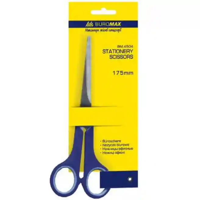 Foarfecă Buromax 175 mm, înserții din cauciuc