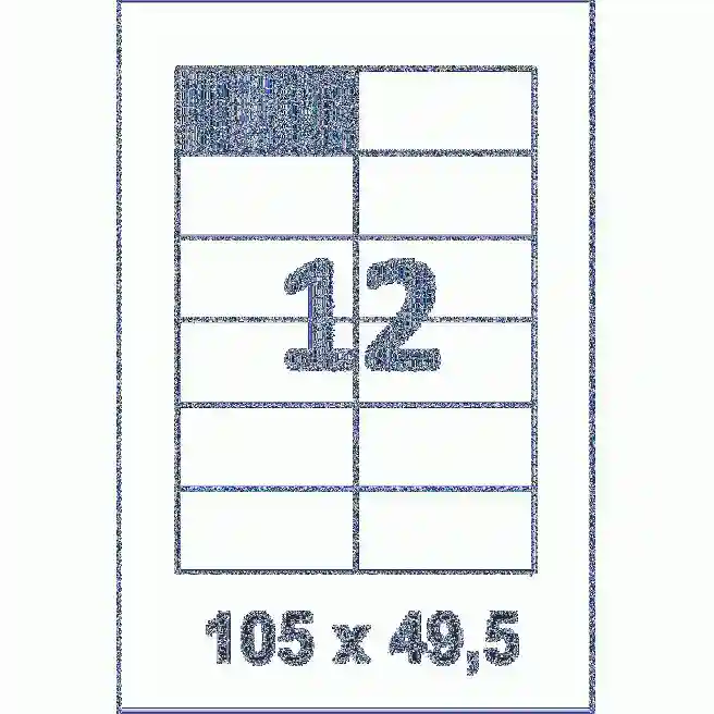Etichete autoadezive A4, 12 bucati,105*49.5 mm (100foi)