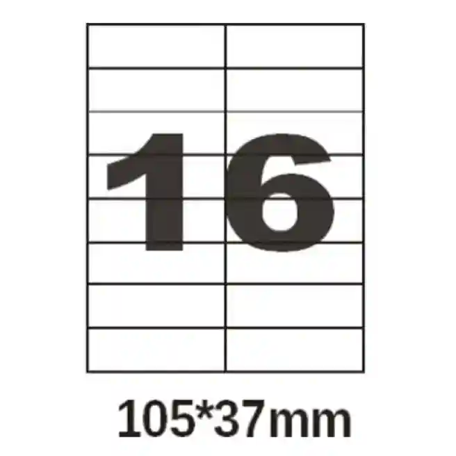 Etichete autoadezive A4, 16 buc., 105*37mm (100 foi)