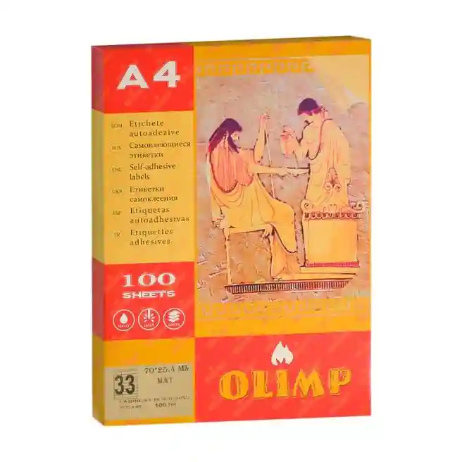 Etichete autoadezive A4, 33 buc., 70*25.4mm (100 foi)