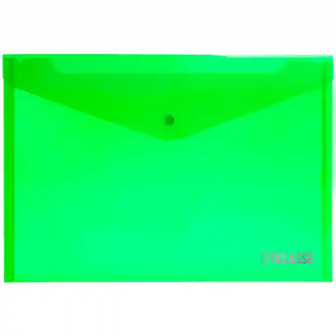 Mapa plic A4+, plastic, lucioasa, densa, Klasse Neon, verde