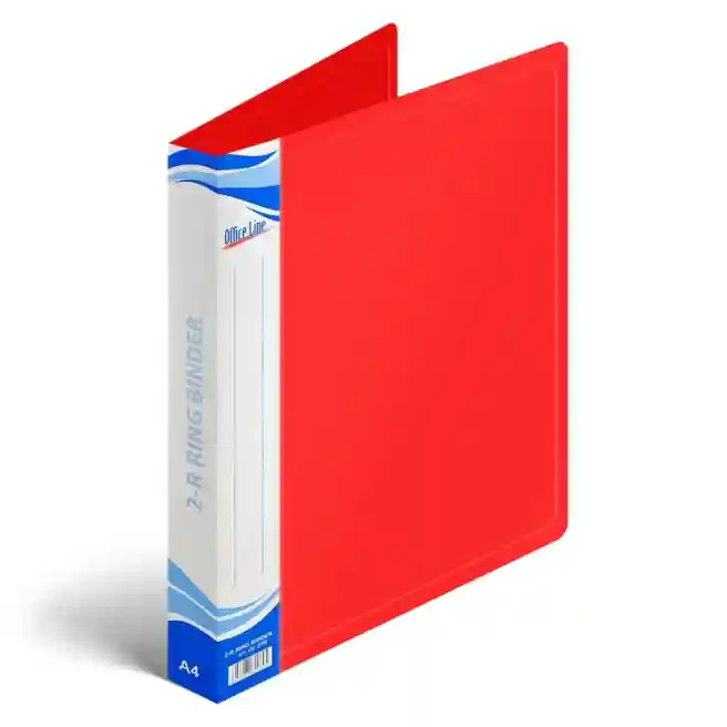 Mapa din plastic OfficeLine, cu 2 inele 25mm, rosie