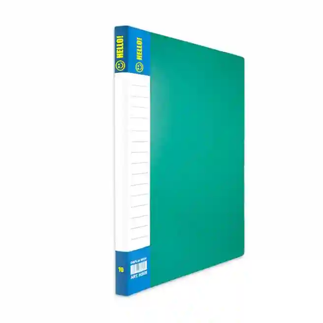 Mapa cu 10 folii de protectie A4 HELLO!, verde