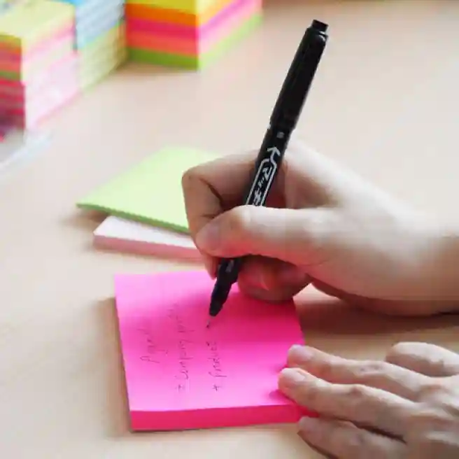 Hârtie pentru notițe 76x127mm, 100 foi STICKN neon galben