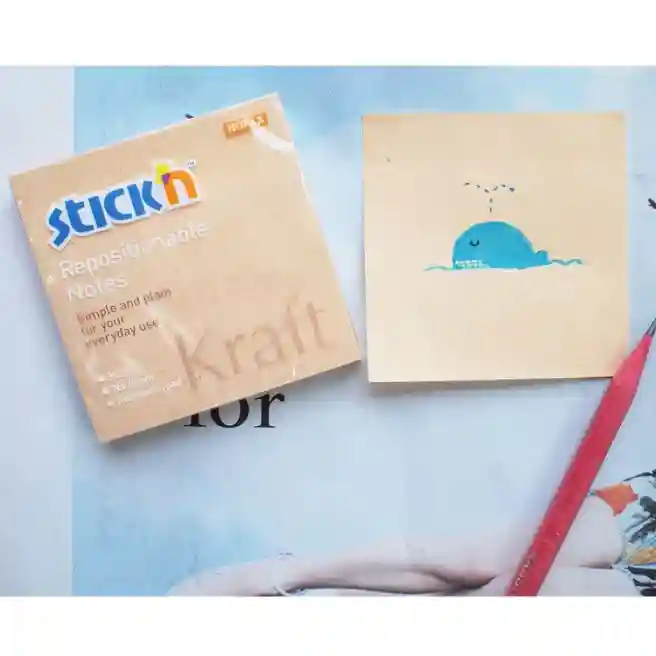 Bloc de hirtie pentru notite STICKn, 76x76, 100 file, Kraft 21639