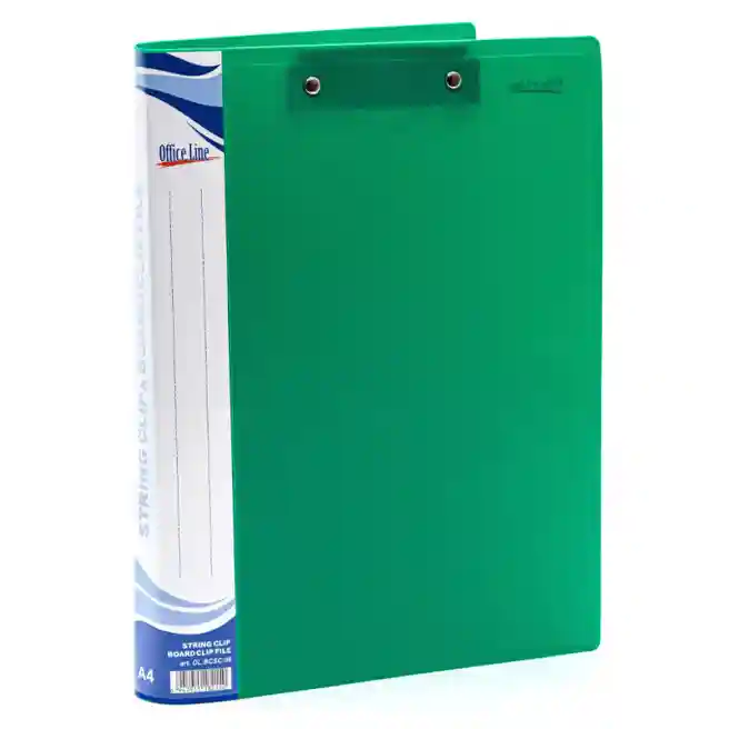Mapă din plastic OfficeLine, cu clip și șină metalică, assorti