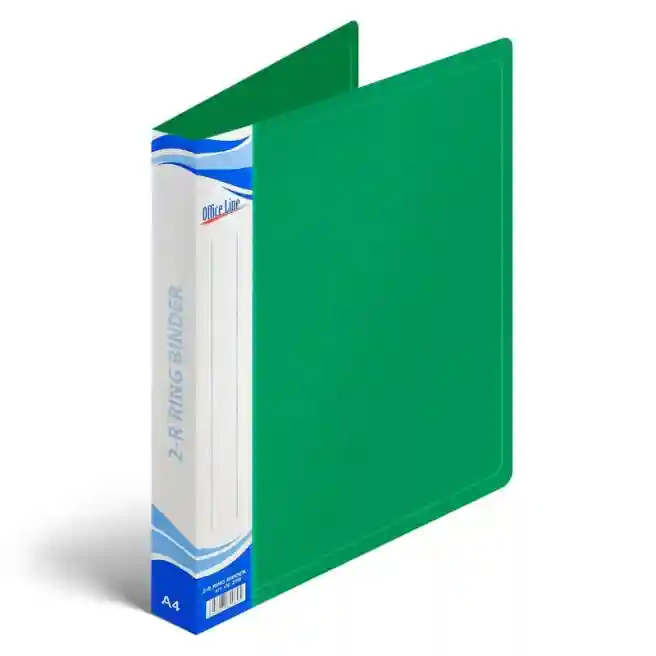 Mapa din plastic OfficeLine, cu 2 inele 25mm, verde