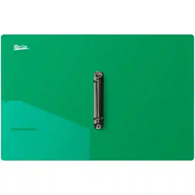 Mapa din plastic OfficeLine, cu 2 inele 25mm, verde