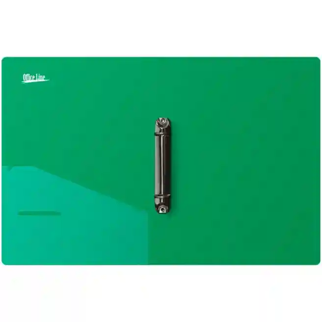 Mapa din plastic OfficeLine, cu 2 inele 25mm, verde